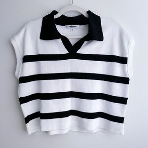 Vigoss Monochrome Striped Vest